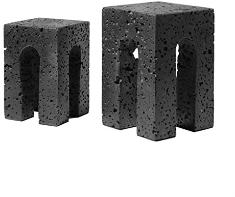 Buchstützen Dekorative Buchstützen aus Marmor, einzigartige Buchstützen for Halten von Büchern, robust for den Schreibtisch im Büro, geometrische antike schwarze Heimdekoration, Regaldekoration Buchst