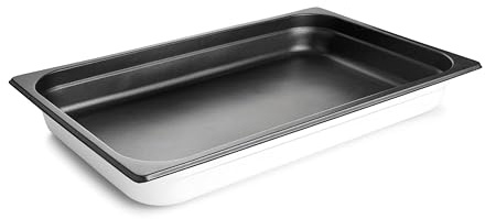Lacor - 15465 - Cubeta Induction White, Bandeja Antiadherente, Acero Inoxidable 18/10, Antiadherente QuanTanium, Libre de BPA, Para Todo Tipo de Fuegos incluido Horno, 8.3 L, 53x32.5cm, Color Blanco