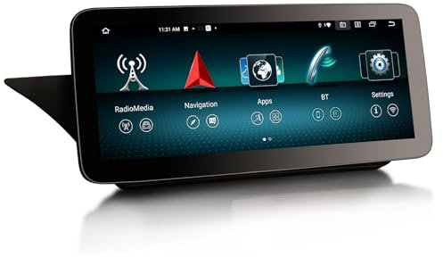 Erisin 12.3 Zoll 8-Kern 8GB+128GB Android 14 Autoradio GPS Navi für Mercedes Benz E-Klasse W212 S212 NTG 4.0 Unterstützt IPS Bluetooth 5.1 DAB+ Kabelloses CarPlay Android Auto Canbus DSP WiFi 4G RDS