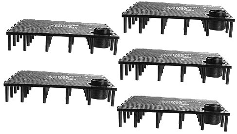 pistro 5 filtros de grava, placas de filtro de acuario, filtro inferior de pecera, filtro negro para acuario, arena, negro, tanques de cría de peces, tanques de plástico