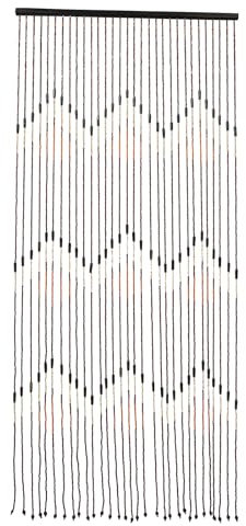 MINRS Türvorhang, Dekorationsvorhang, Perlenvorhang, Maße 90 x 195cm Holz Bambus Door Curtain für Türen in Wohnzimmern, Balkon, Höfen, Arbeitszimmern