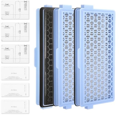 3 Sätze Ersatzfilter kompatibel Miele Staubsauger Filter HEPA filters für Miele Staubsauger Ersatzteile und 3 Abluftfilter Ersatzfilter für S4000, S5000, S6000, S8000,Compact C1,C2, C3, S8340