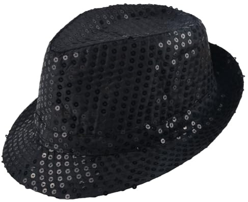 MUNSKT Casquette de jazz à paillettes pour adultes, chapeau pour fête, enterrement de vie de jeune fille, spectacles de danse, fêtes, Mardi Gras et événements déguisés