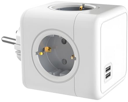 Journeyside Multiprise USB 6 en 1 Sans Fil, Chargeur Sans Fil Cube, Adaptateur pour Domicile Bureau