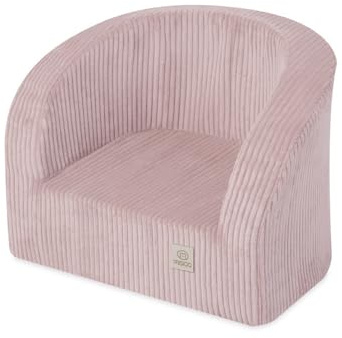 MISIOO Barnfåtölj från 1 år, av högkvalitativ Corduroy, stabil och mjuk, vadderad, ergonomisk, 40 x 53 x 36 cm, barnfåtölj från 1 år