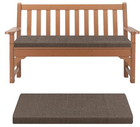 Kimgull Bankauflage Sitzkissen Bank Auflage Ersatzpolster Schwamm Bankkissen Mit Reißverschluss Abnehmbarem Schlippabsicher Stuhlkissen Für Schaukeln Fensterbank (100X35X5CM Trockenes Braun)