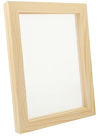 Angoily Holzrahmen Zum Papier Basteln Mittelgroß DIY Papierhandwerk Siebrahmen Für Junge Mädchen Kreatives Bastelset Mit Nachhaltigem Kiefernholz Für Getrocknete Blumen Und Farben
