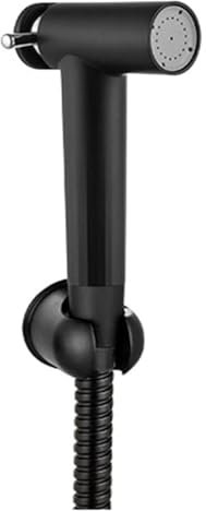 HandheldSprayer ABS Baby Stoffwindel-Sprühgerät Tragbarer Hand-Toilettensprühkopf mit Schlauch for die Damenhygiene, Einstellbare Wasserdruckkontrolle(Nero)
