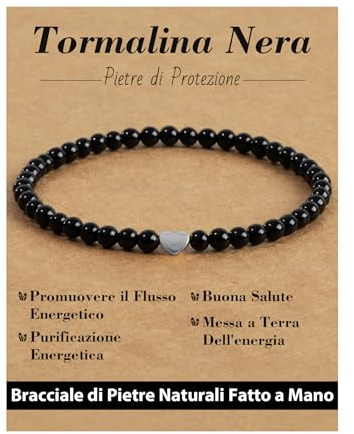 Landorilo Armband Damen,925 Gold Silber Herz Perlen,26 Natursteinarten | 4mm Naturstein Edelstein, Kristall Heilsteine,Yoga Perlenarmband, Geschenke für Frauen & Energiekarten,Inklusive Ersatzperlen