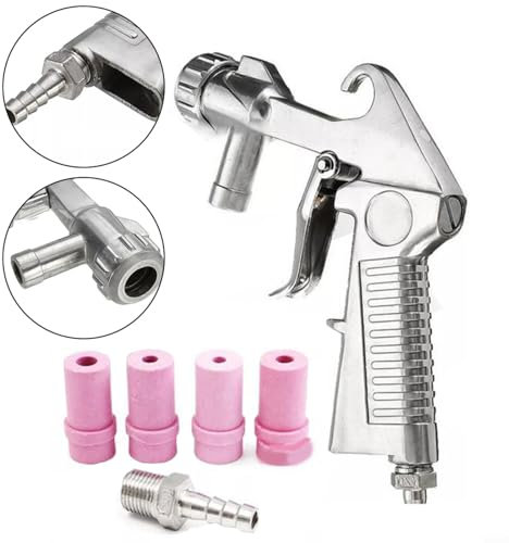 Zeroupshop Metal Sandblaster Set With 4 Nozzles Portable Air Compressor Compatible Blasting Equipment For Workshop And Automotive Use