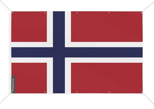 Bandiera Norvegia 10 occhielli in varie misure, 110 x 165 cm