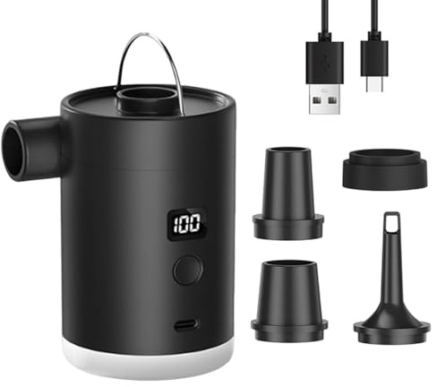 Pompes à air rechargeables USB 3600 mAh haute efficacité pompes électriques portables pour matelas gonflable, piscine, jouet de camping, électrique silencieux