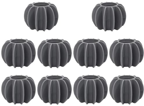 Tumble Dryer Balls 10/1Pcs Laundry Balls Silicone Anti-Winding Clothes Cleaning Balls Reusable Anti-Tangle Cleaning Tools Hair Catcher Laundry Ball(L-Gray-10PCS)