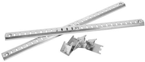 Zerodeko Stainless Steel Refrigerator Shelf Bracket Heavy-duty Design and Antislip Clips Silver Screw Hole Spacing 165mm Freezer Support for Kitchen Fridge