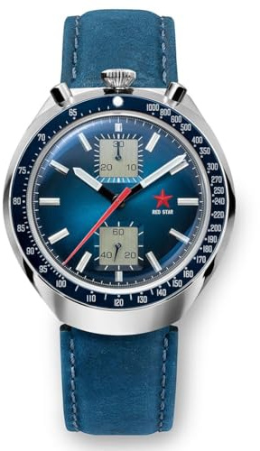 RED Star Bull Head - Reloj de pulsera mecánico para hombre, superluminoso, movimiento ST1901 1963, espejo de burbuja 3D, piloto