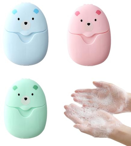 Quesuc 3 Pezzi 150 Fogli Di Sapone Da Viaggio, Sapone In Fogli, Sapone In Fogli Da Viaggio, Fogli Di Sapone Portatili Carta Da Viaggio Da Campeggio Usa E Getta Pulito E Igienico Quando Si Esce