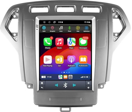 Ossuret Autoradio para Ford Mondeo MK4/Galaxy (2007-2010) (Solo Aire Acondicionado automático), 9.7 Zoll Android 14 Pantalla Táctil 2+64GB Navegación GPS con Carplay Android Auto WiFi Bluetooth USB