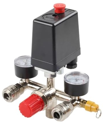 Conjunto de soporte de cubiertas amarillas para compresores de aire industriales trifásicos de 380 V, colector de presión, reguladores, equipos de operadores de maquinaria