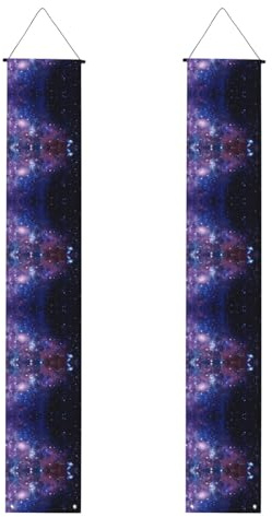 Blaue und violette Galaxie-Druck, Halloween-Türbanner, Veranda-Banner für Haustür, Innen- und Außendekoration