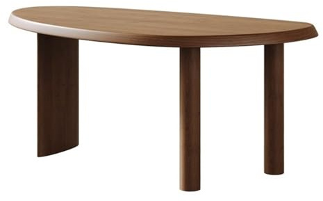 Escritorio de Oficina Escritorio for portátil de Madera Irregular con 3 Patas, Mesa Escritura Moderna Forma Mango, estación Trabajo for Oficina en casa(S)