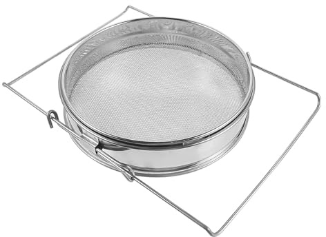 TOVINANNA Colador de Malla para Miel de Acero Inoxidable, Filtro Doble Capa para Apicultura, Cedazo Fino para Miel y Jugos, 1 Unidad, Equipo Extractor Casero para Cocina y Hogar