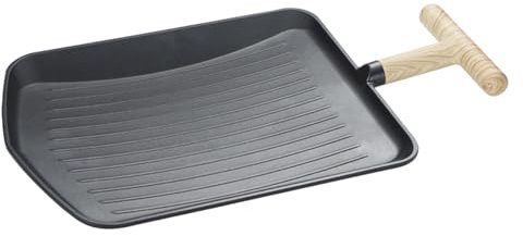 Poêle à Grill - Poignée Résistante à la Chaleur et Anti-Adhésive,Poêle De Grill Bbq Pour Cuisson En Extérieur | Pour Débutants, Professionnels, Jardin, Plage, Rassemblement, Viande Et