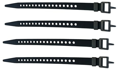 Bridas de alambre – Herramienta de seguridad ajustable | Bridas de gestión de cables con hebilla – para camping, senderismo, viajes, esquí al aire libre, carga, equipaje marino, equipo deportivo