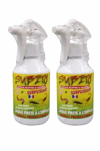 NUISIPRO - Laque insecticide Longue durée - 2 x 500ml - Barrage Larves Anti moustiques, 30m linéaire de protection,