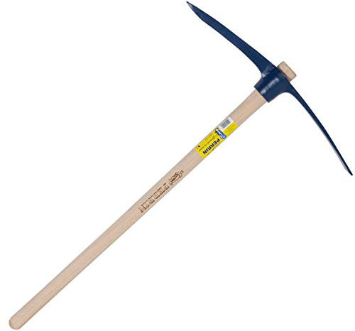 Outils perrin Pioche Terrassier Oeil Rond avec Emmanché Droit 90, 2 kg