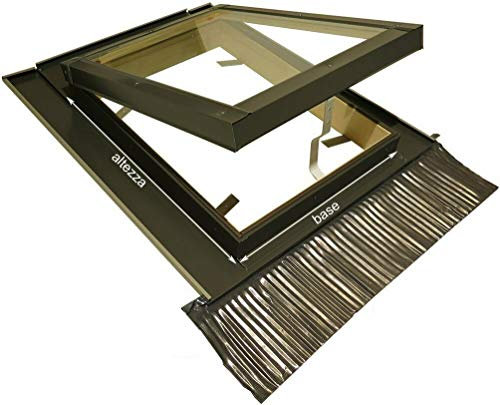 Lucernario per Tetto Finestra Skylight Legno Alluminio a Vasistas Disponibile in Tutte le Dimensioni - Doppio Vetro - Isolamento - Permette anche Fisicamente di uscire dal Lucernario Skylight 45X55