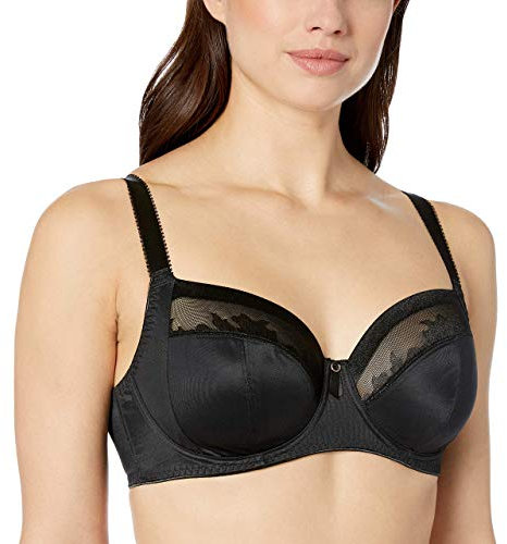 Fantasie Women's Illusion Underwire Side Support Full Coverage Bra, Black, 34 E UK
