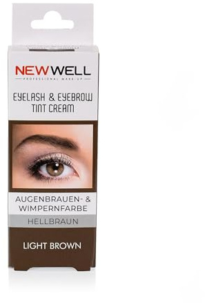 NEWWELL Augenbrauenfarbe 15ml. mit Oxidationsmittel 20ml. langanhaltend und natürlichen Look (Hellbraun)