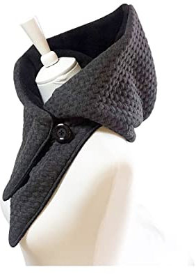 Kapuzenschal, Webstoff, dunkelgrau-schwarz