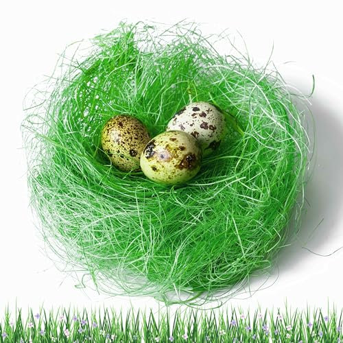 SRVertex 30g Easter Grass - Ideal Basket Fillers for Art and Craft, Bonnet Decorations, and Hampers, Raffia Shredded Tissue Artificial Grass for Easter Decorations