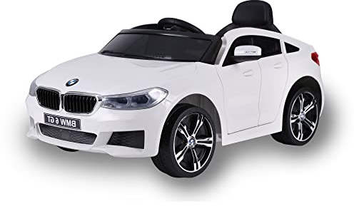 FEBER – BMW GT 12 V R/C, 1-sitsig elbil, radiostyrning, 1–2 timmars batteri, strålkastare med ljus, 2 hastigheter, elektrisk gas och broms, 3 till 6 år, FAMOSA (800013442)