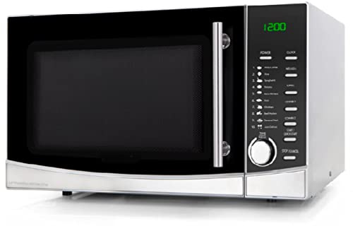 Suinga Microondas con Grill | 34 Litros | 1300W | Microondas de Sobremesa con Plato Giratorio | 9 Menus Automáticos y 8 Niveles de Potencia | Diseño Moderno y Funcional para Cocina