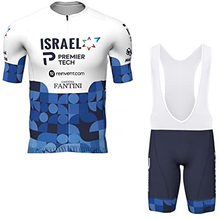 SGCIKER Professionellt team cykling jersey set för män, sommar kortärmad MTB kläder haklapp kort kit 9D geldyna, Brons, 3XL