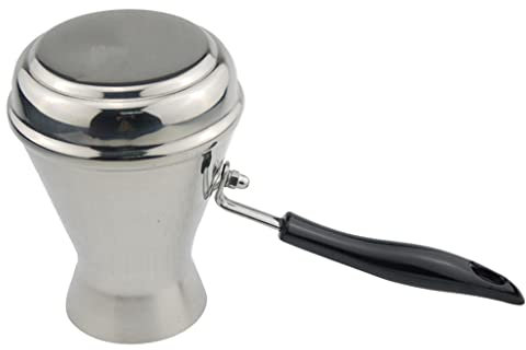 OFUNGO Cafetera Tetera Tetera, Calentador De Café Turco Y Olla for Derretir Mantequilla, Acero Inoxidable Cezve Griego Árabe Briki Ibrik con Mango Largo - 3 Tamaños for Elegir - Plata, 500ml