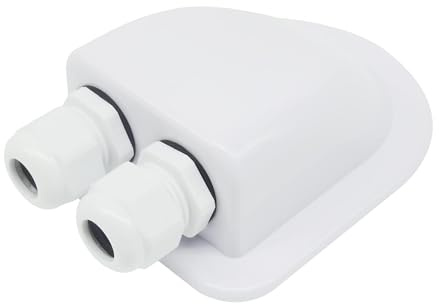 HISports Solar-Dachkanal, wasserdichtes Dach-Wandkanal-System für Solarkabel, Wohnmobile, Wohnwagen, Boote, Satellitensysteme und Klimaanlagen,3–12 mm, weiß
