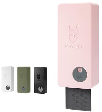SVD.PET Hundekotbeutelspender, Outdoor oder Indoor Pet Kotbeutelspender Station, Wandhalterung oder Aufhängen mit Gurt, einfach zu befüllen, magnetische Abdeckung (Rosa, nur Spender)