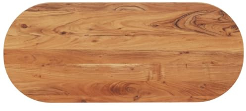 vidaXL Tischplatte 140x60x2,5 cm Oval Massivholz Akazie