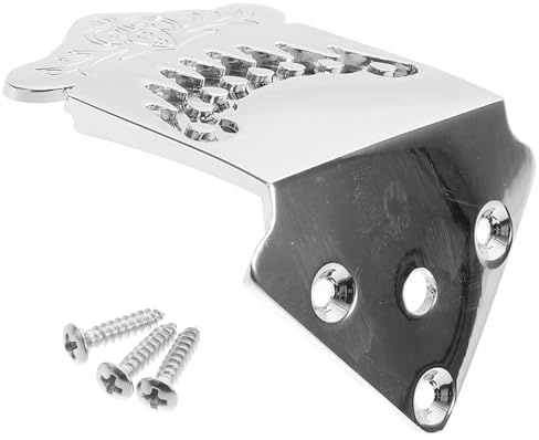 OFFSCH Professional 8 String Mandolin Tailpiece Chrome Triangle Mandolin Accessory Replacement Part for Musical Instrument Repair