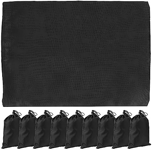 Bolsa Duradera con Cordón de Poliéster Negro | Bolsa de Transporte Multiusos para Cuerda de Saltar | Bolsa de Transporte Impermeable con Cordón | Bolsa de Almacenamiento Liviana,