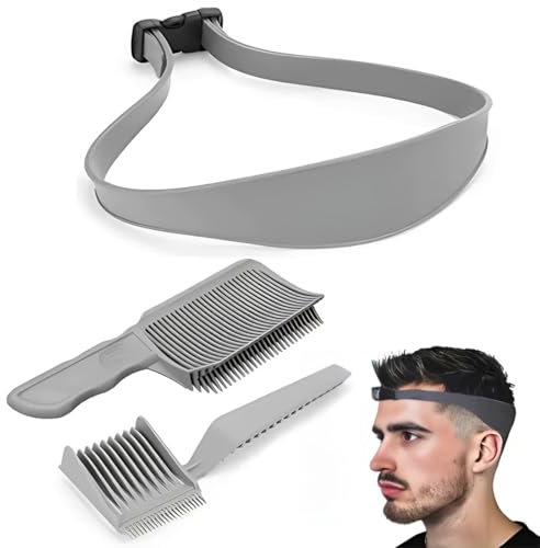 Pettine Capelli,3 Pezzi Pettine Da Parrucchiere Con Strumento Professionale, Nastro Per Taglio Di Capelli Curvo, Pettine E Tagliacapelli Regolabile, Pettine Da Adatto per tagli di capelli da uomo