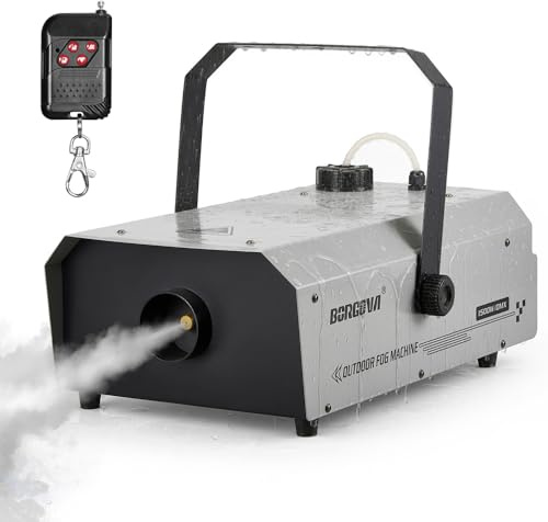 BORGOVA 1500W Fog Machine with DMX & Wireless Remote, Professional Waterproof Smoke Machine for Stage, Halloween, Parties