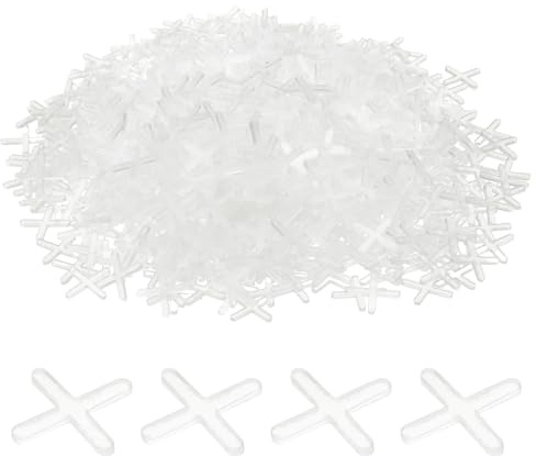 sourcing map Fliesen-Abstandshalter, 2,5 mm, Hartplastik, Kreuzfliesen, Nivellierer, Abstandshalter, Installation, Keramik, Abstandshalter für Wand, Boden, 200 Stück