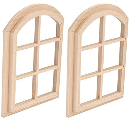aqxreight 1/12 SC Holzpuppenhaus Win Miniatur-Puppenmöbel Win Arc Puppenhaus-Fenster- oder Mikro-Landschaftsdekoration. Es ist wunderschön und wird Ihren Look verbessern