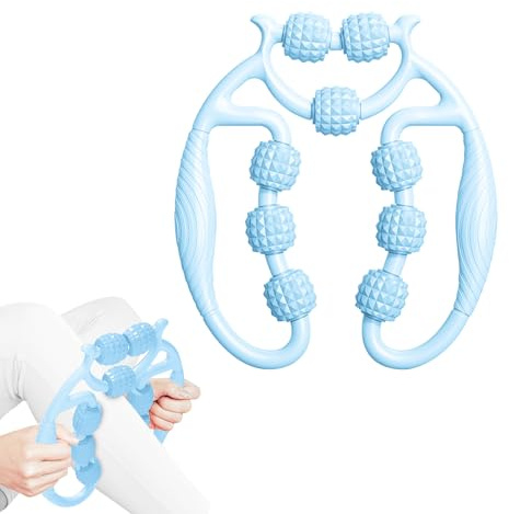 Beinmuskel Massagegerät, Bein-Cellulite-Massagegerät-Roller, Muskel-Fuß-Massagegerät-Roller, Neue tragbare Bein-Massagegerät Für Zuhause, Büro, Fußmassage Fersensporn (Blau)