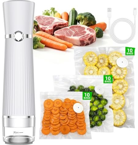 Vacuum Sealer for Food, Handheld Vacuum Sealer For 10X Preservation & Fresh