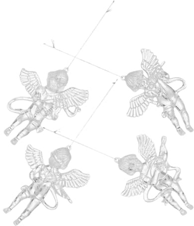 GLEAVI 4stücke Hängende Engel-Ornamente Weihnachtsbaumschmuck Engel-anhänger zum Aufhängen Weihnachtsdeko Partydekorationen Filigrane Hängedekorationen für Weihnachtsbaum